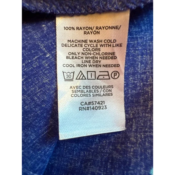 NWT Women's LOFT Outlet Blue Floral Button Front Belted Shirt Dress Size 4 - Picture 10 of 13